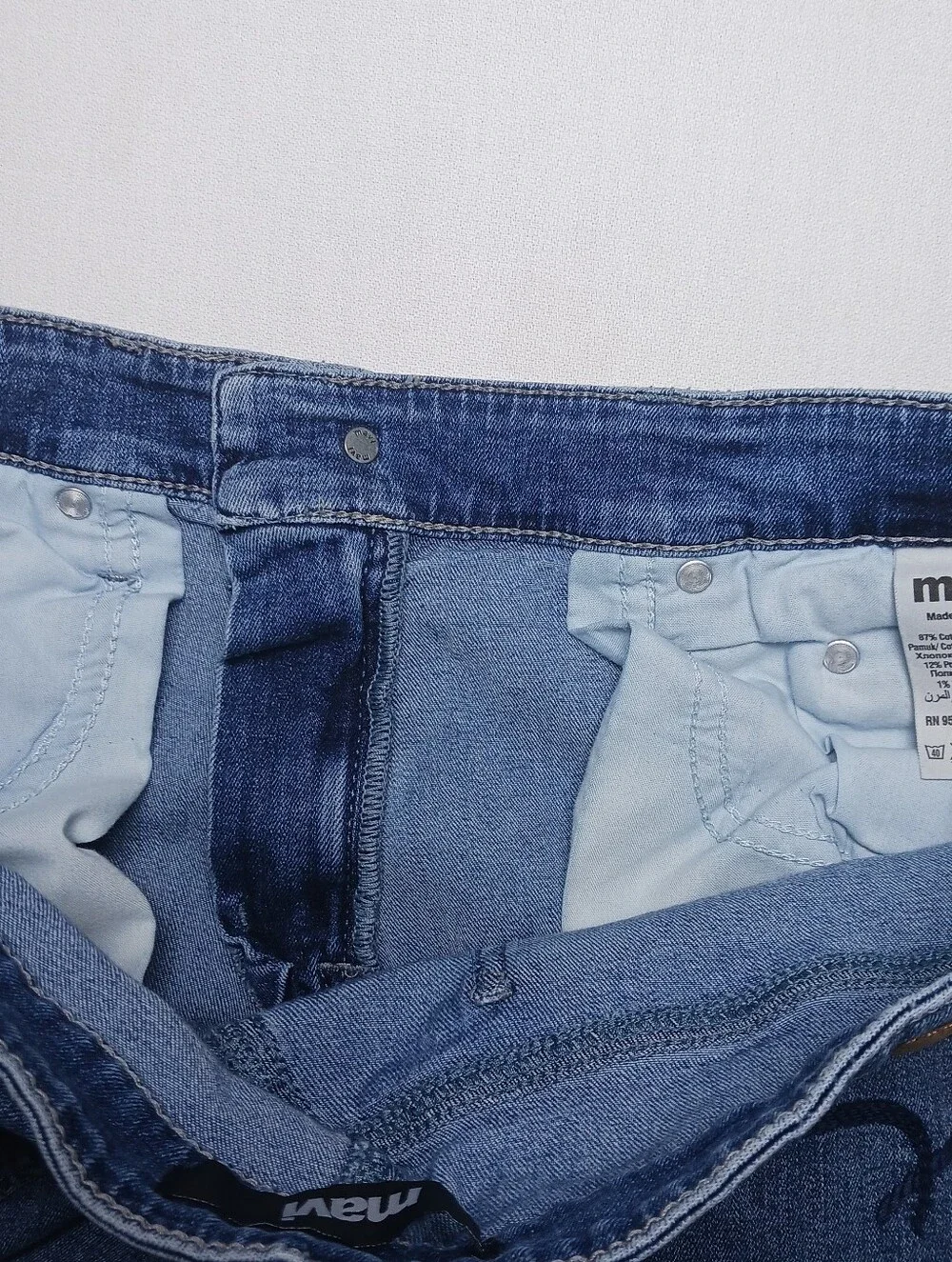 Mavi Mens Matt Relaxed Straight Leg Jeans 32X32 Medium Blue Wash Stretch Denim